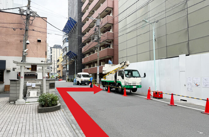 人形町駅A4出口すぐ左にある橘稲荷神社