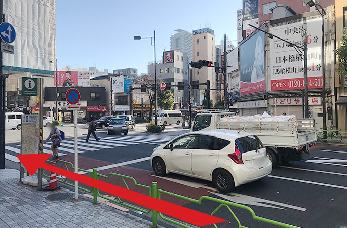 日比谷線・中目黒方面からは人形町駅A5出口が一番近い出口です
